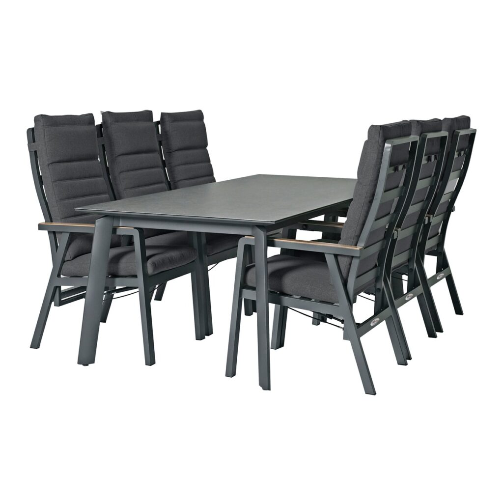 Horton Aluminium 6 Seat Garden Dining Set 5056771098550 2